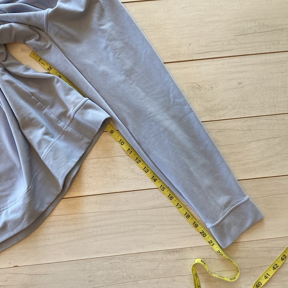 Lululemon Men City Sweat Crew Sweatshirt Sz L Linen Blue Side ZIP Hidden Pocket - Picture 11 of 13